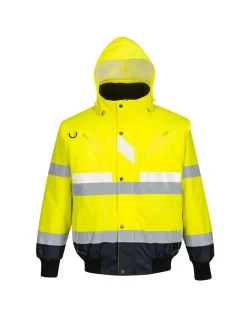 Blouson Hiver Haute Visibilité Classe 3 Manches Amovibles G465 Portwest