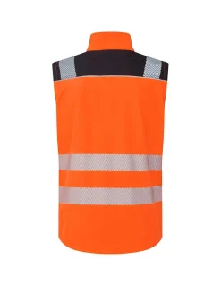 Bodywarmer Softshell Haute Visibilité EN20471 Bandes Segmentées PW325 Portwest