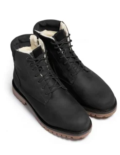 Bottes Canadiennes  homme  Hiver à Lacets Anfibio 100 % Laine Naturelle Homme