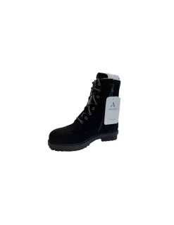 Bottes Hiver Canadiennes Femme Anfibio Bree Cuir Doublées 100% Laine Naturelle