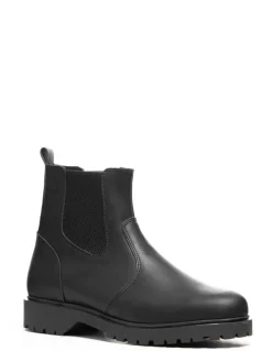 Bottes Homme Anfibio Chelsea Cuir Doublées 100% Laine Naturelle