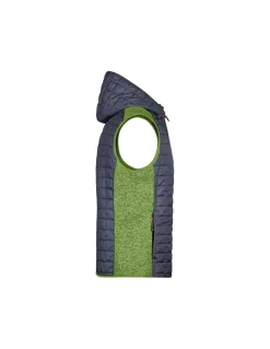 Gilet  polaire Hybride à Capuche Homme James & Nicholson