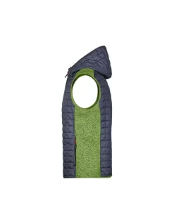 Gilet  polaire Hybride à Capuche Homme James & Nicholson