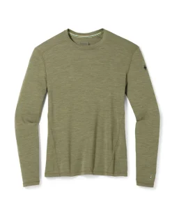 Maillot Thermique Homme 100% Laine Mérinos Smartwool Col Rond Kaki