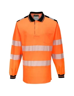 Polo Manches Longues Avec Poche Et Bandes Segmentées EN20471 Classe 2 T184 Portwest