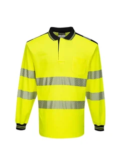 Polo Manches Longues Avec Poche Et Bandes Segmentées EN20471 Classe 2 T184 Portwest