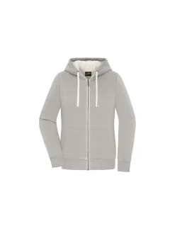 Sweatshirt à Capuche Femme Zippé Doublé Sherpa