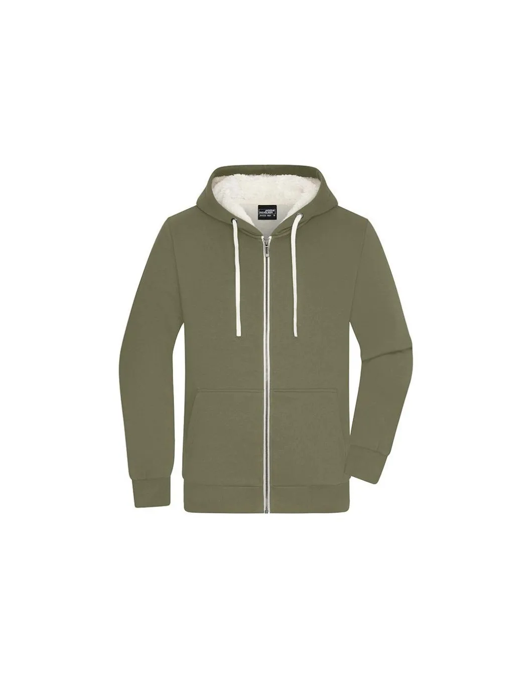 Sweatshirt à Capuche Hommme Zippé Doublé Sherpa
