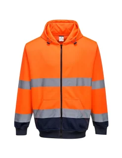 Sweatshirt Bicouleur Zippé à Capuche EN ISO 20471 Classe 3 B317 Portwest