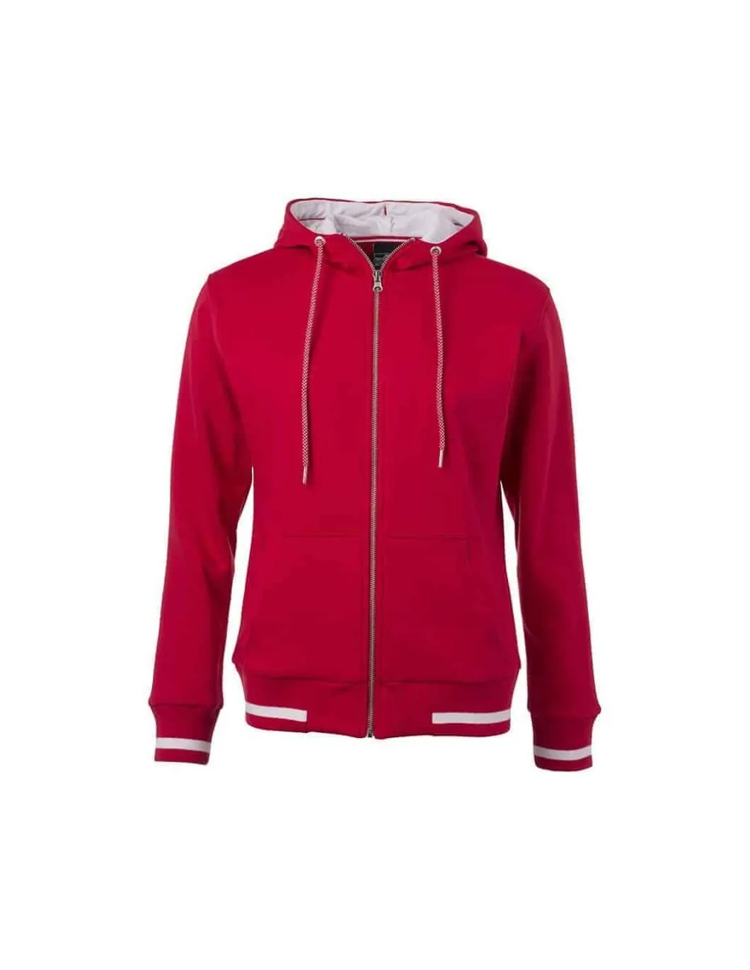 Sweatshirt Femme Doublé Zippé à Capuche Coton Premium James & Nicholson