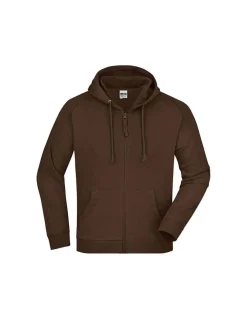 Sweatshirt Homme Zippé à Capuche 100% Coton James & Nicholson