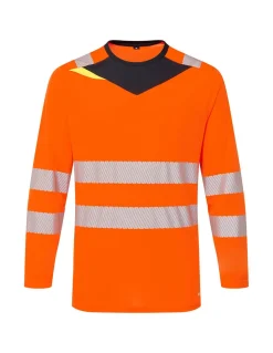 T-shirt Hi Vis Manches Longues  Bandes Segmentées DX416 Portwest