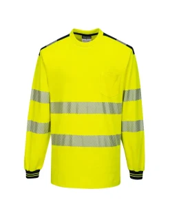 Tshirt Manches Longues Avec Poche Et Bandes Segmentées EN20471 Classe 2 T185 Portwest